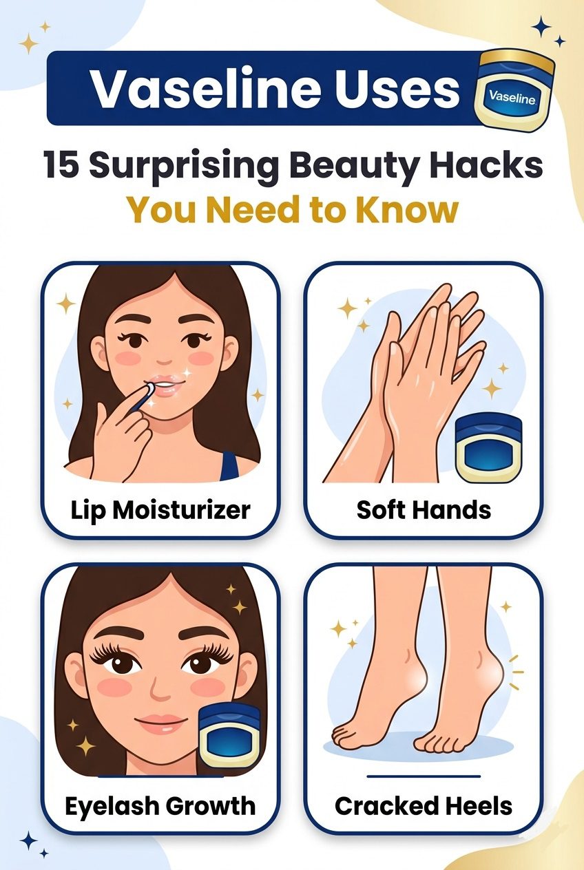 vaseline uses beauty hacks